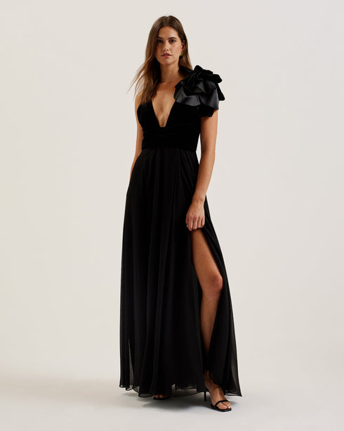 BEIRA-Dresses-Corsage Detail Maxi Dress with- Ted Baker Romania
